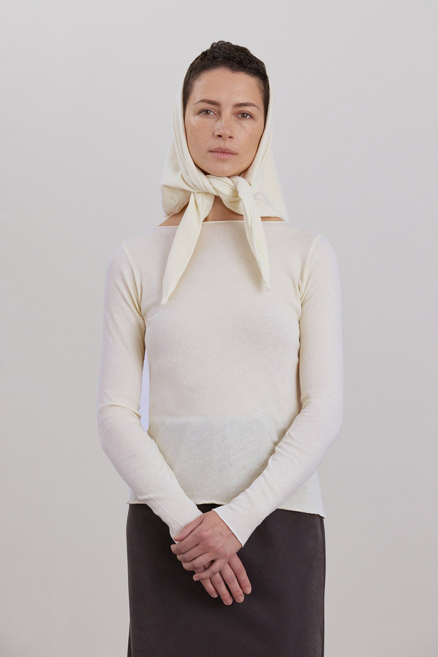 TRIANGLE SCARF / NATURAL