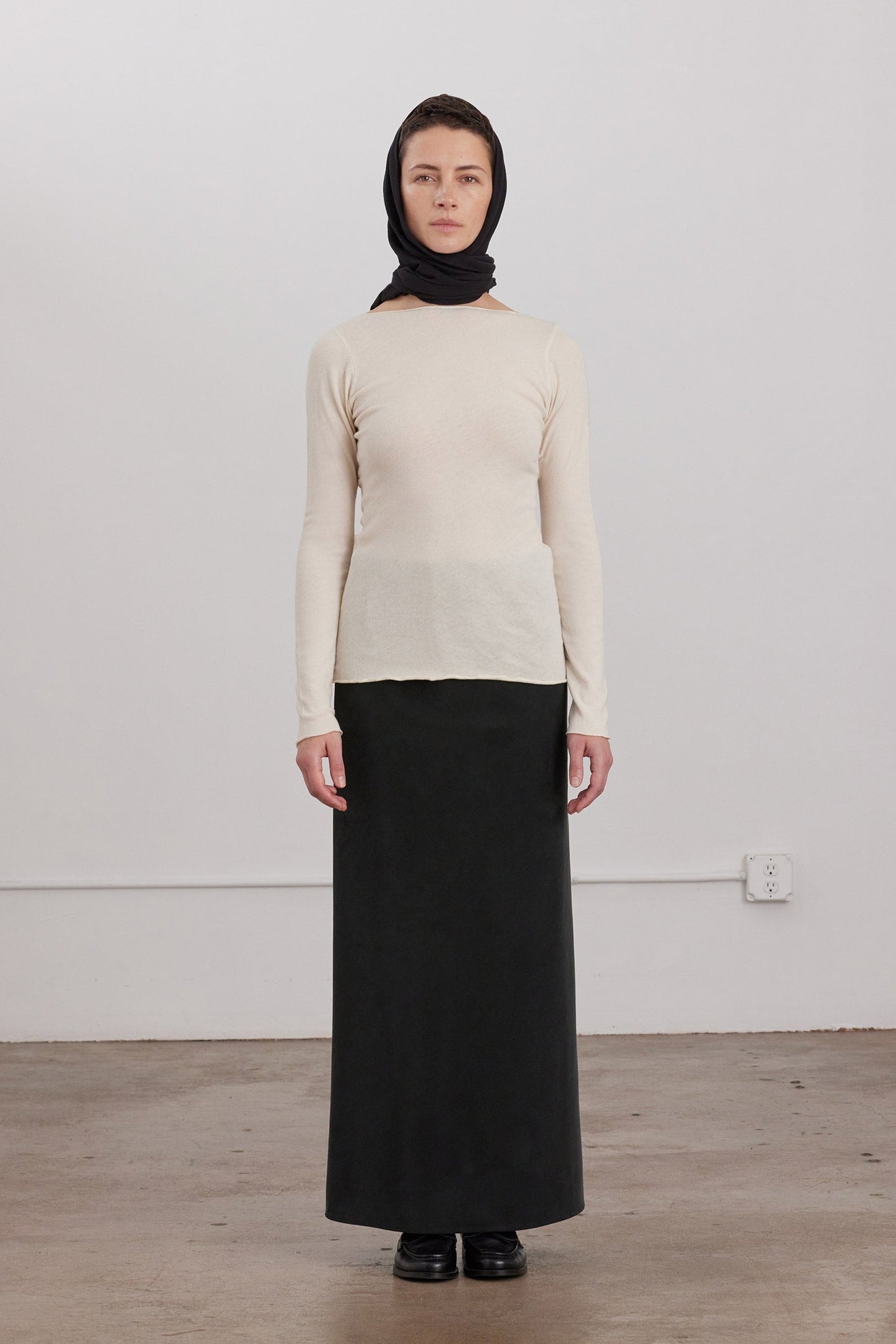 BOAT NECK LONG SLEEVE / NATURAL