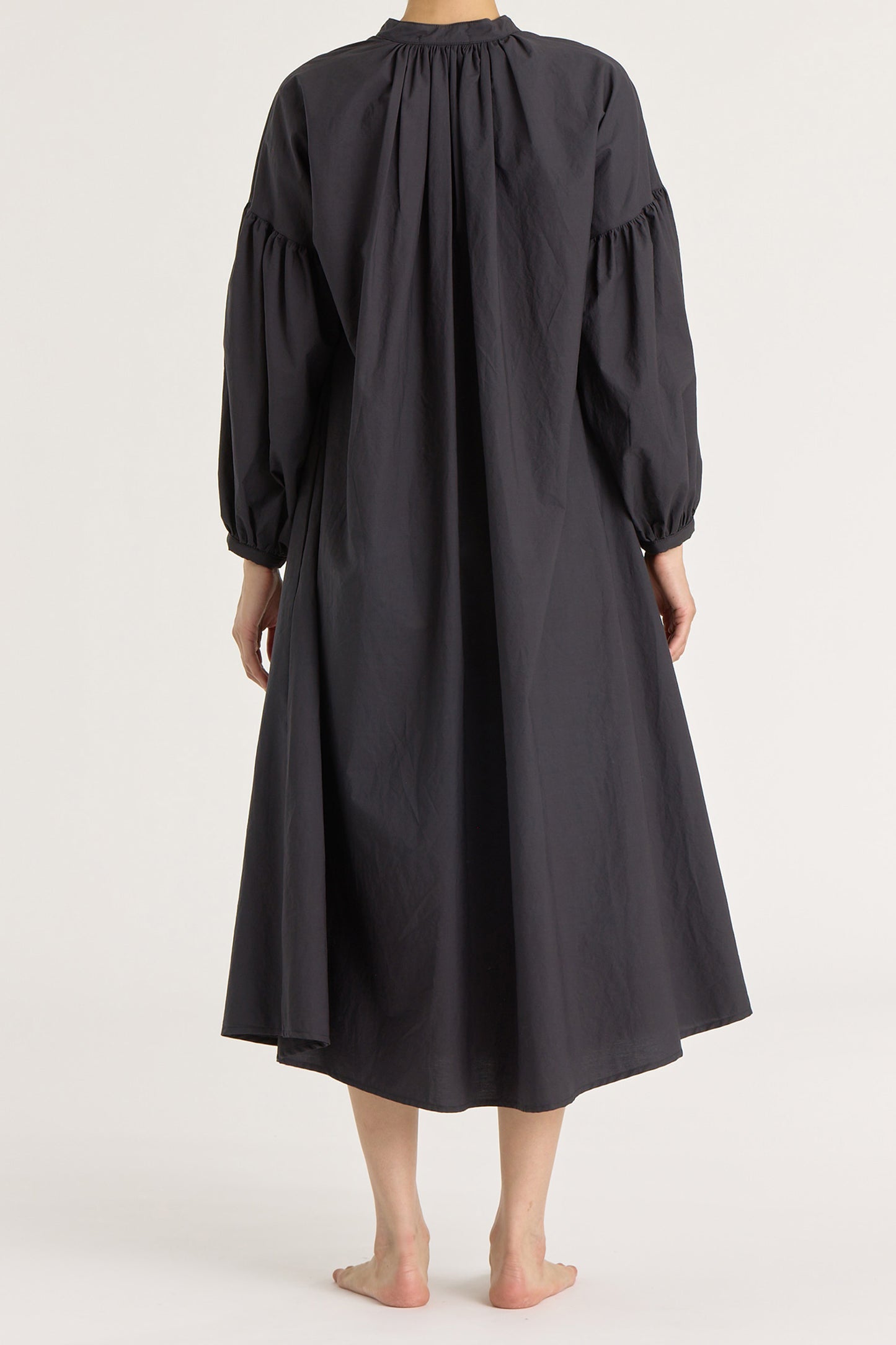 BALLOON SLEEVE DRESS / BLACK / C-BSD14