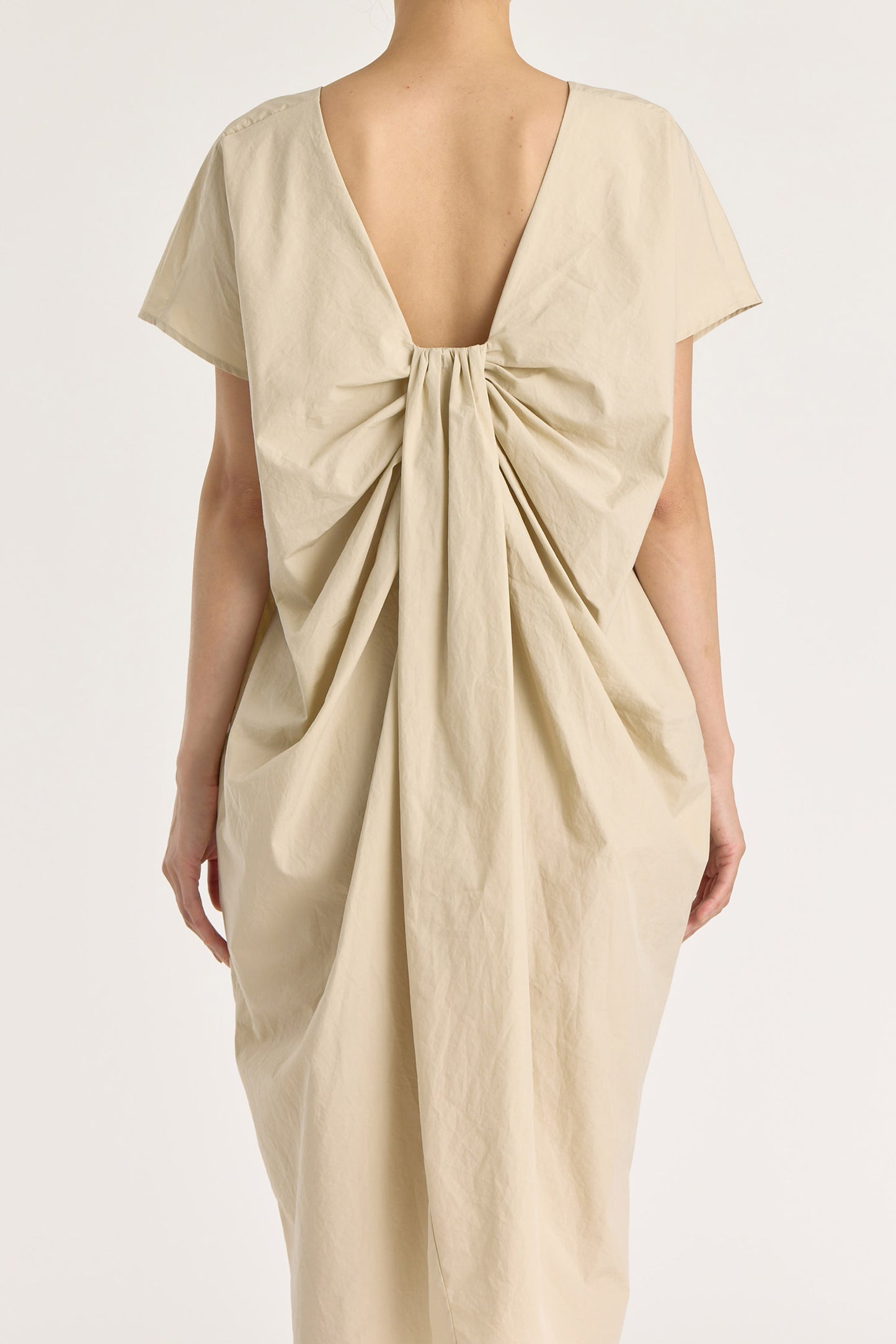 WATER FALL DRESS / OYSTER / C-WFD01