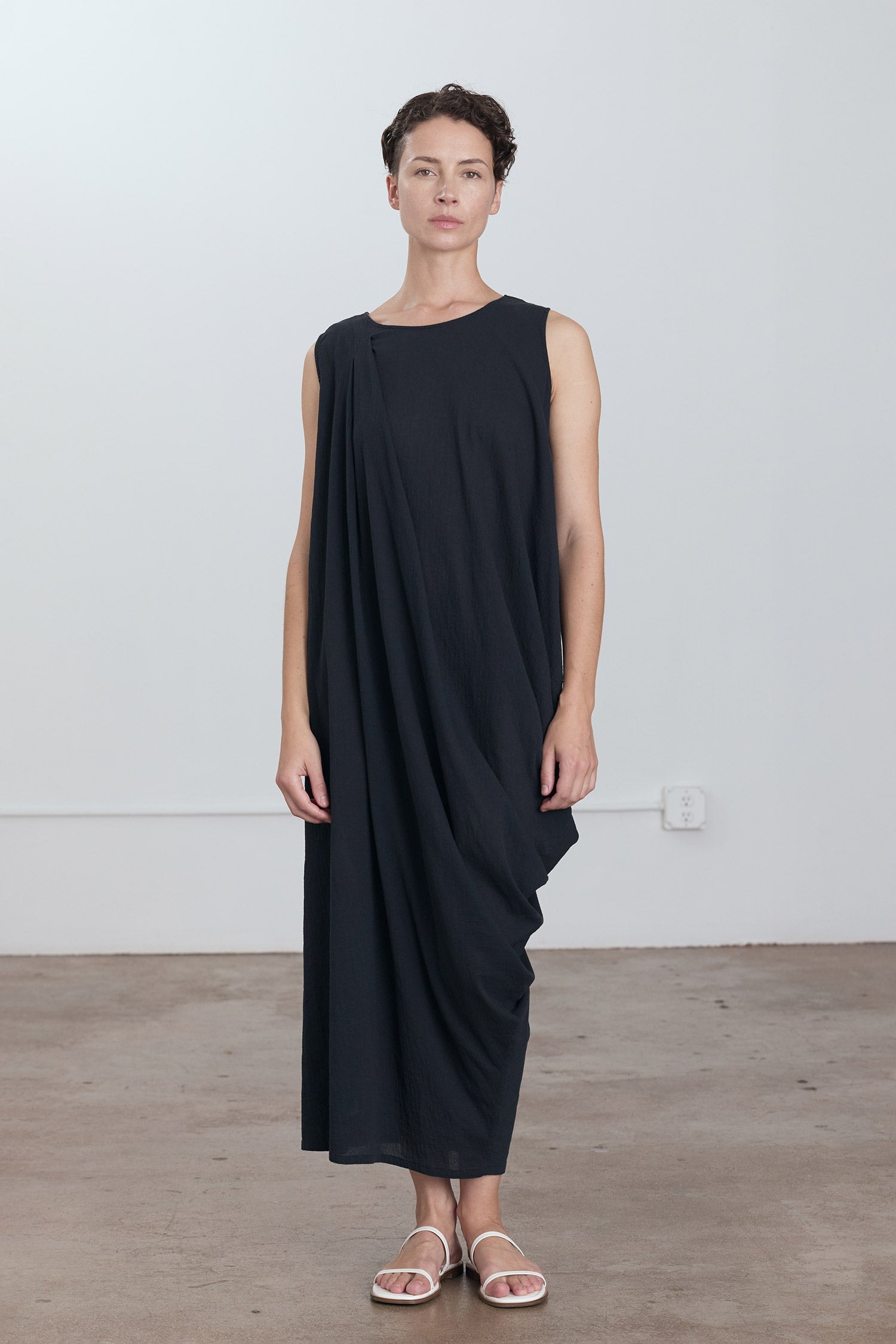 Greek Column Dress / Sumi Black