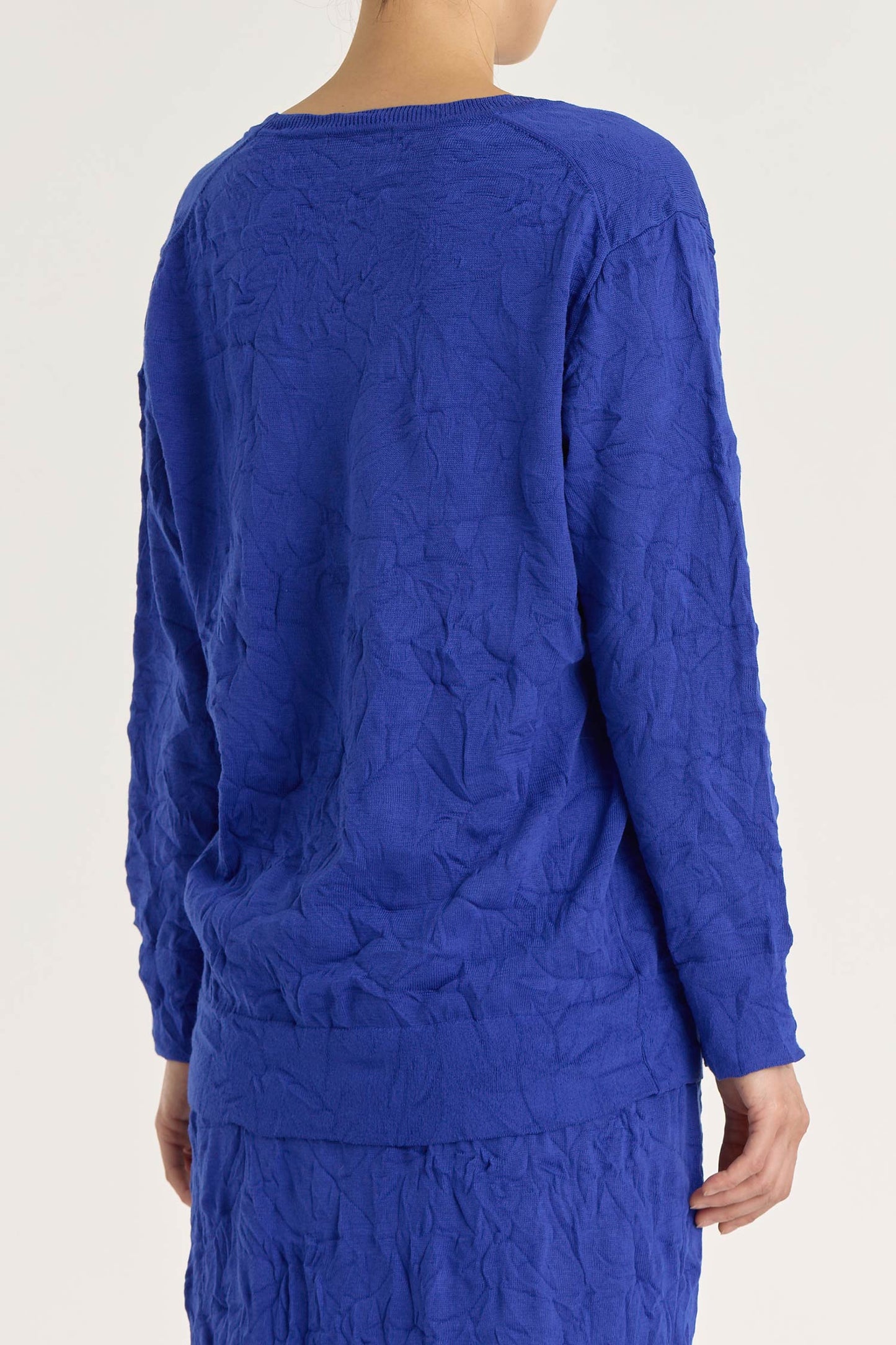 CRINKLED SUMMER KNIT / BLUE