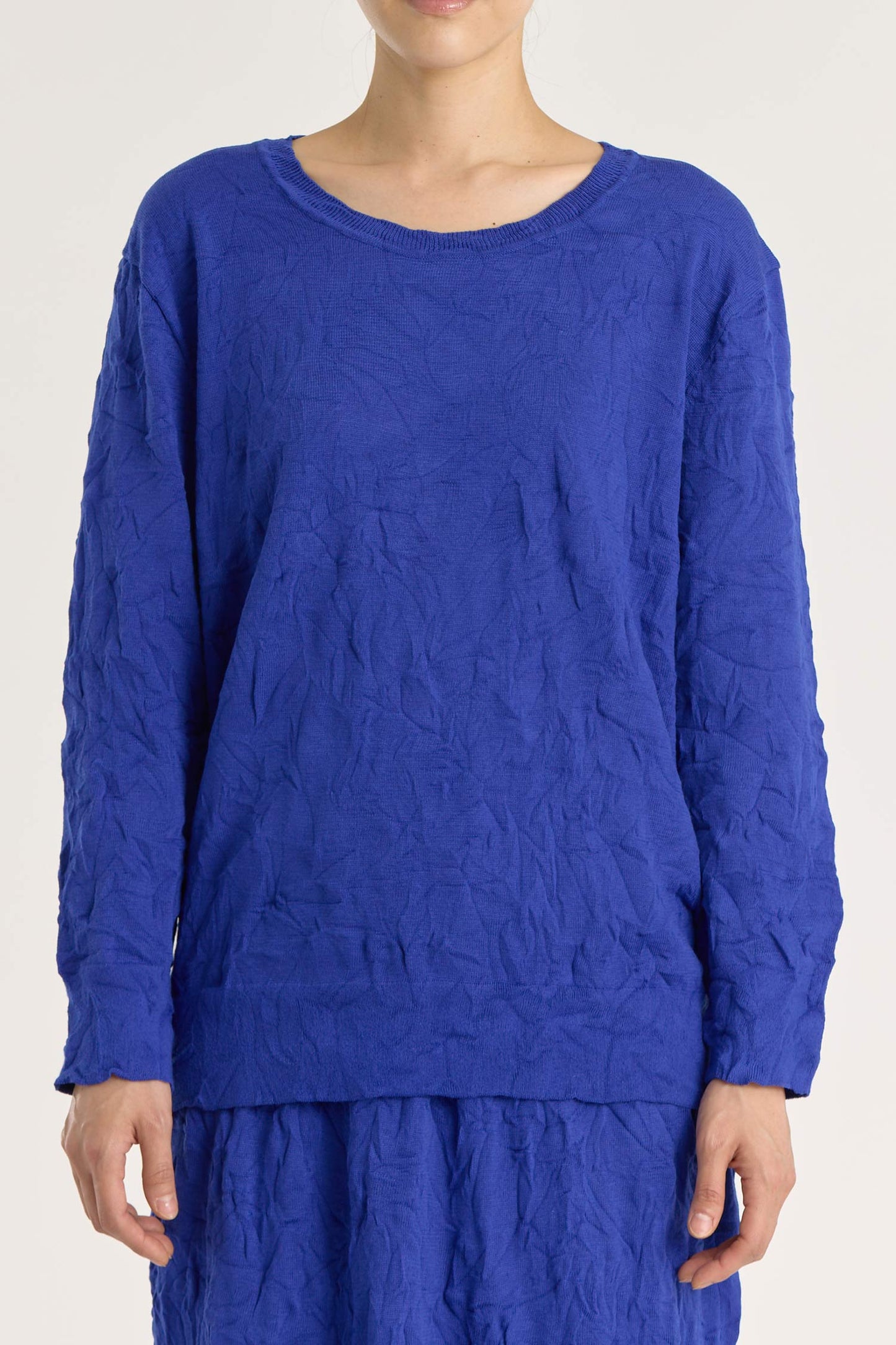 CRINKLED SUMMER KNIT / BLUE