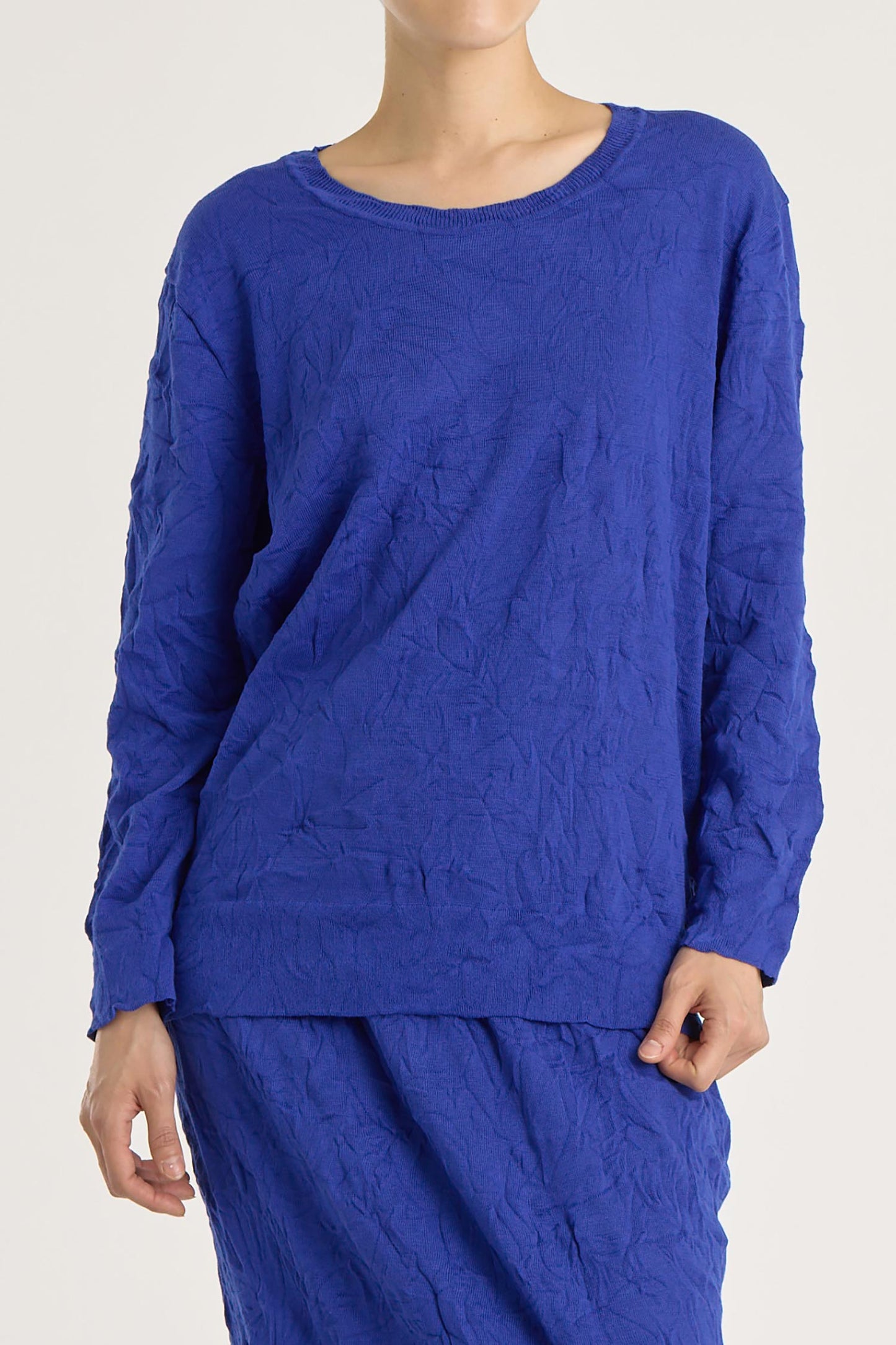 CRINKLED SUMMER KNIT / BLUE