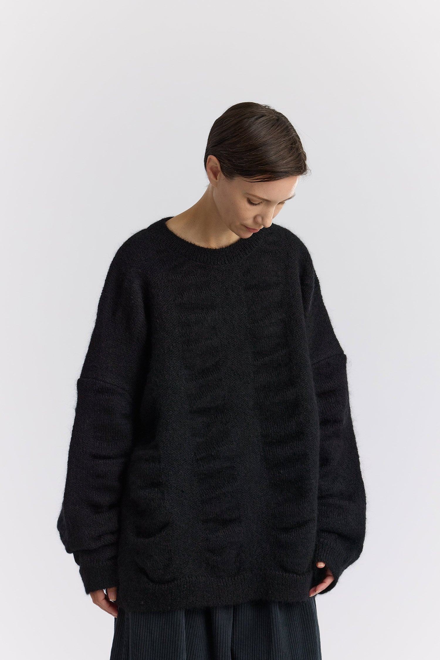 Oversized black pullover sale