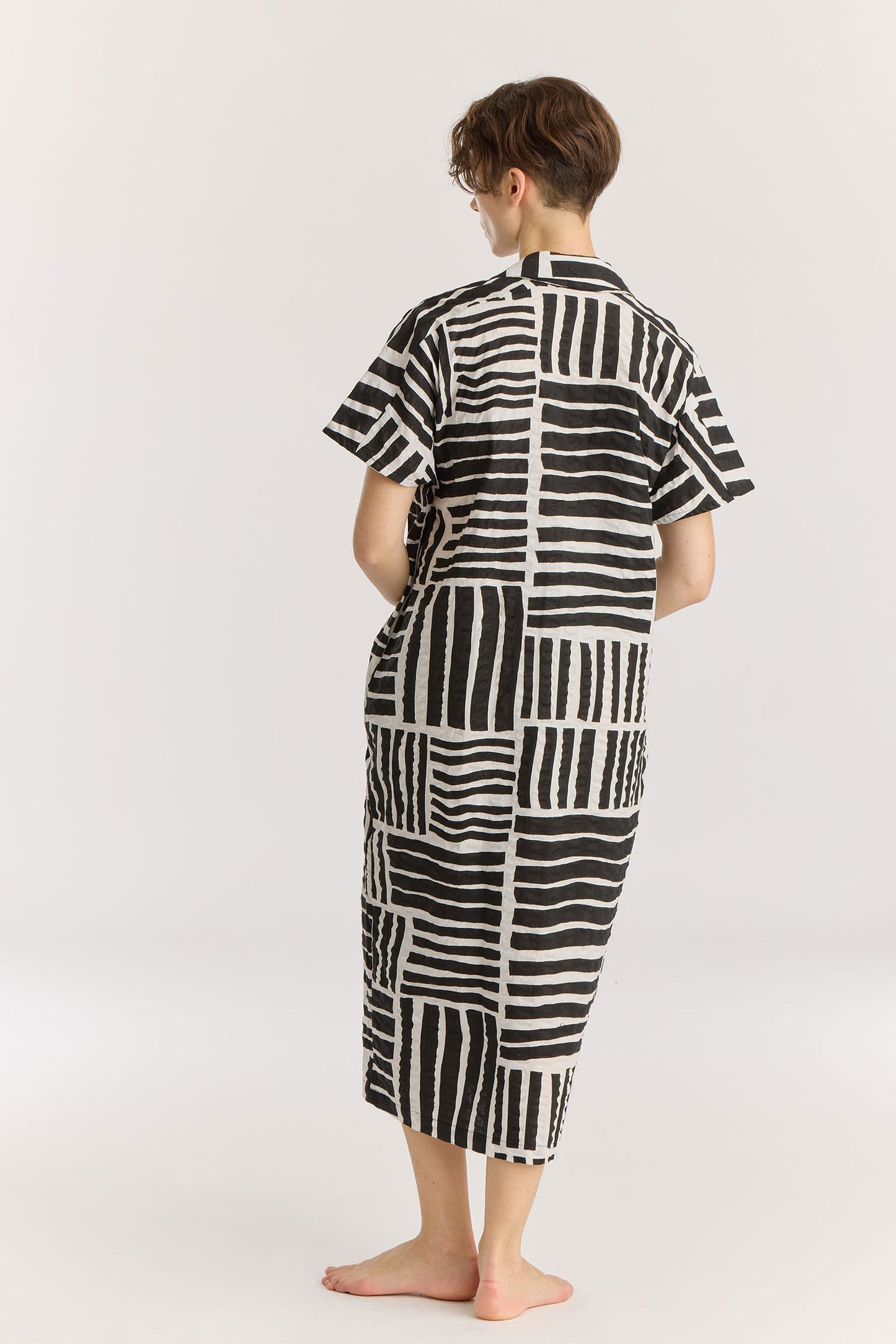 NARROW KITE DRESS / PRINT BLACK