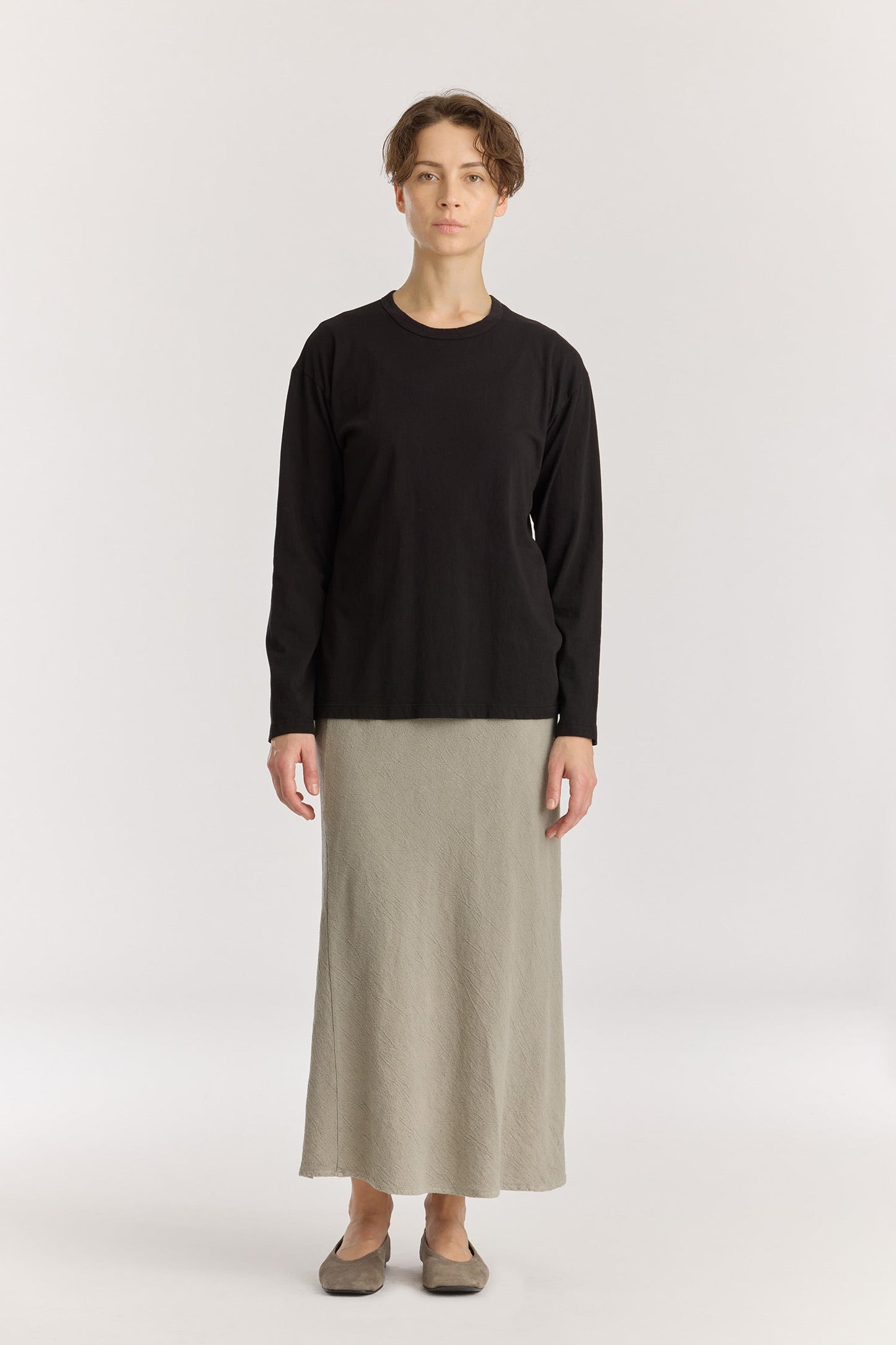 Regular Long Sleeve Tee / Black
Basic crew neck
Regular silhouette
Soft fabric
100% Organic cotton jersey
Cold machine or hand wash, tumble dry low or dry flat, no bleach
Style Number: OC-RST25
Regular fit
Made in USA