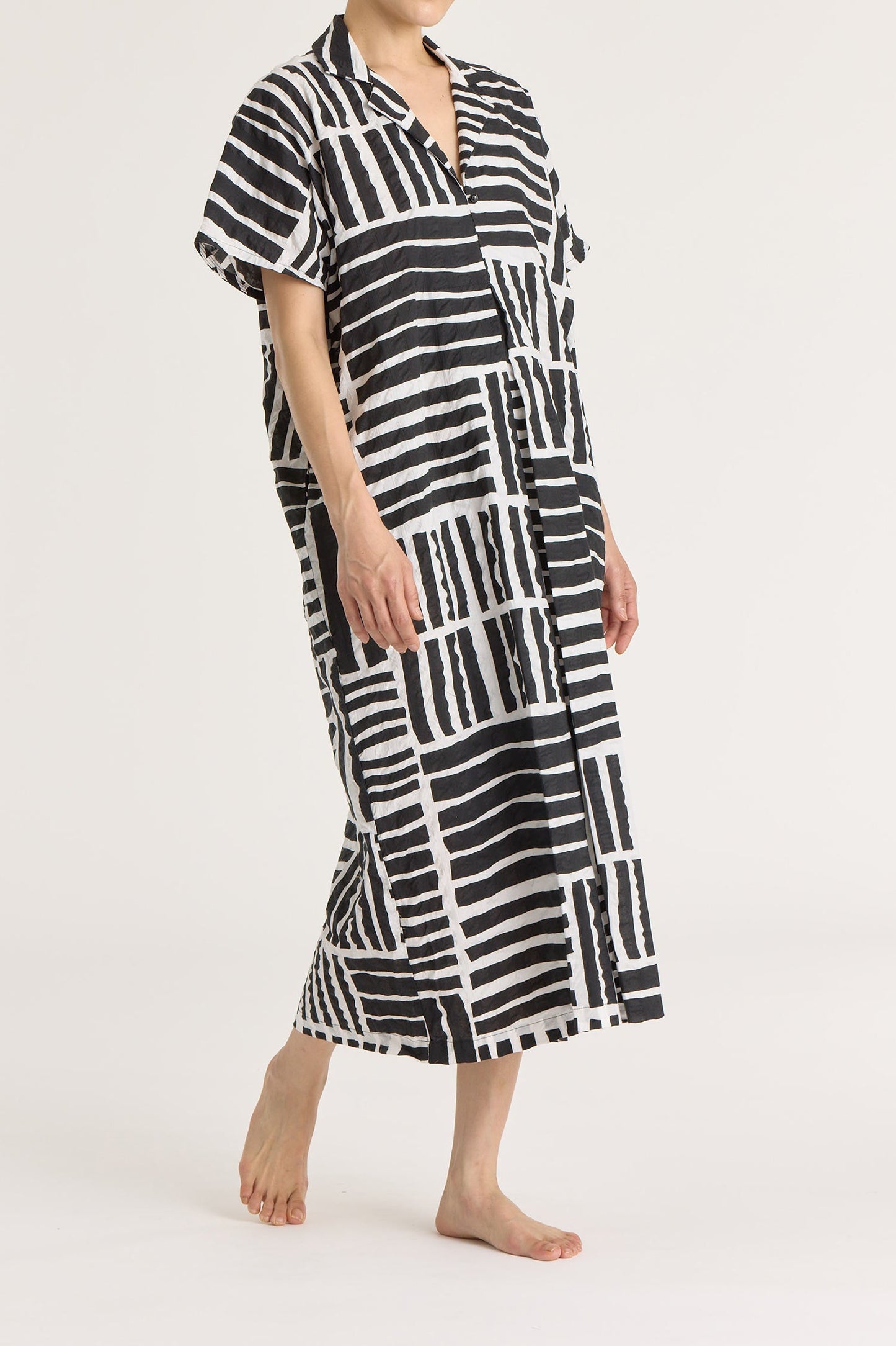 NARROW KITE DRESS / PRINT BLACK