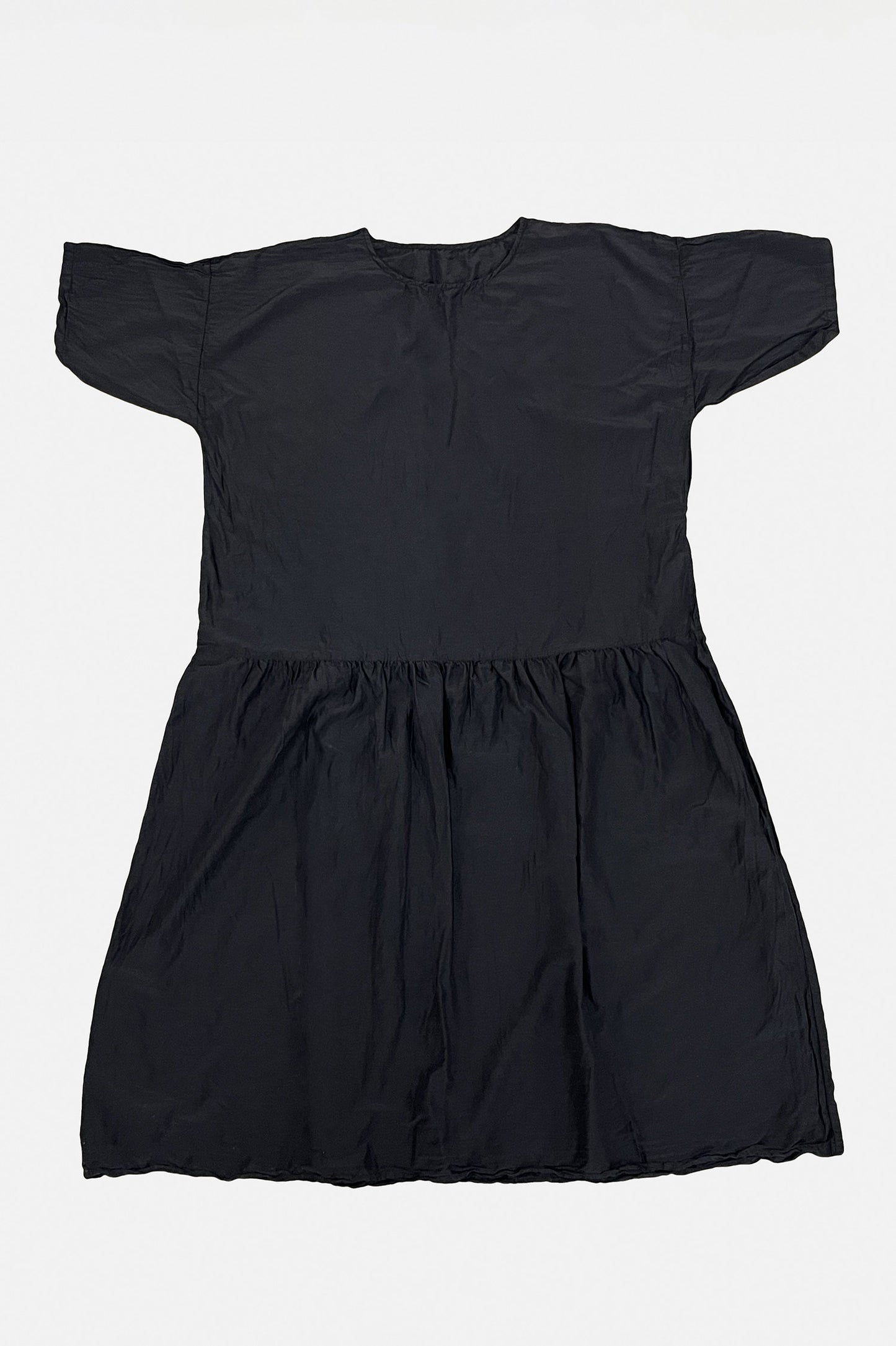 SILK COTTON EASY DRESS / BLACK / SC-ED05