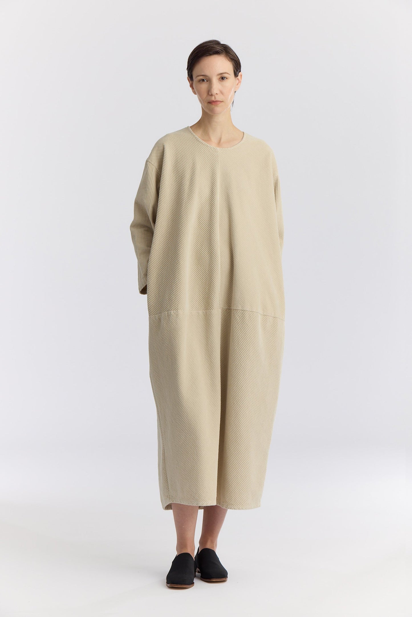 CORDUROY RADIANT DRESS  / IVORY