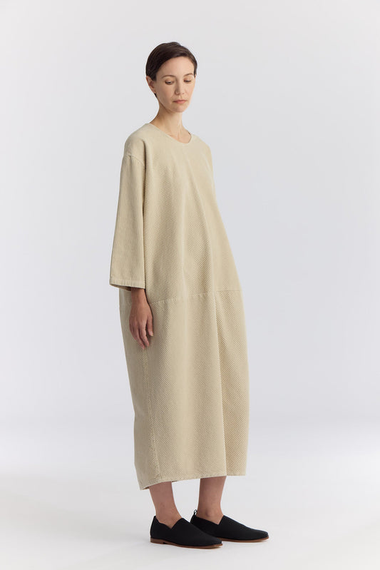 CORDUROY RADIANT DRESS  / IVORY