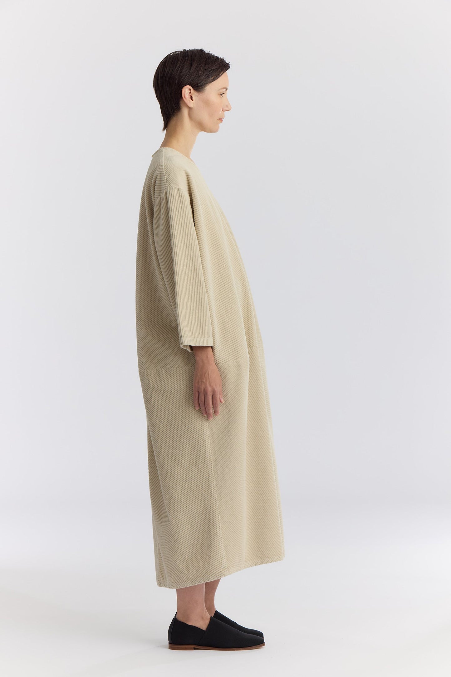 CORDUROY RADIANT DRESS  / IVORY