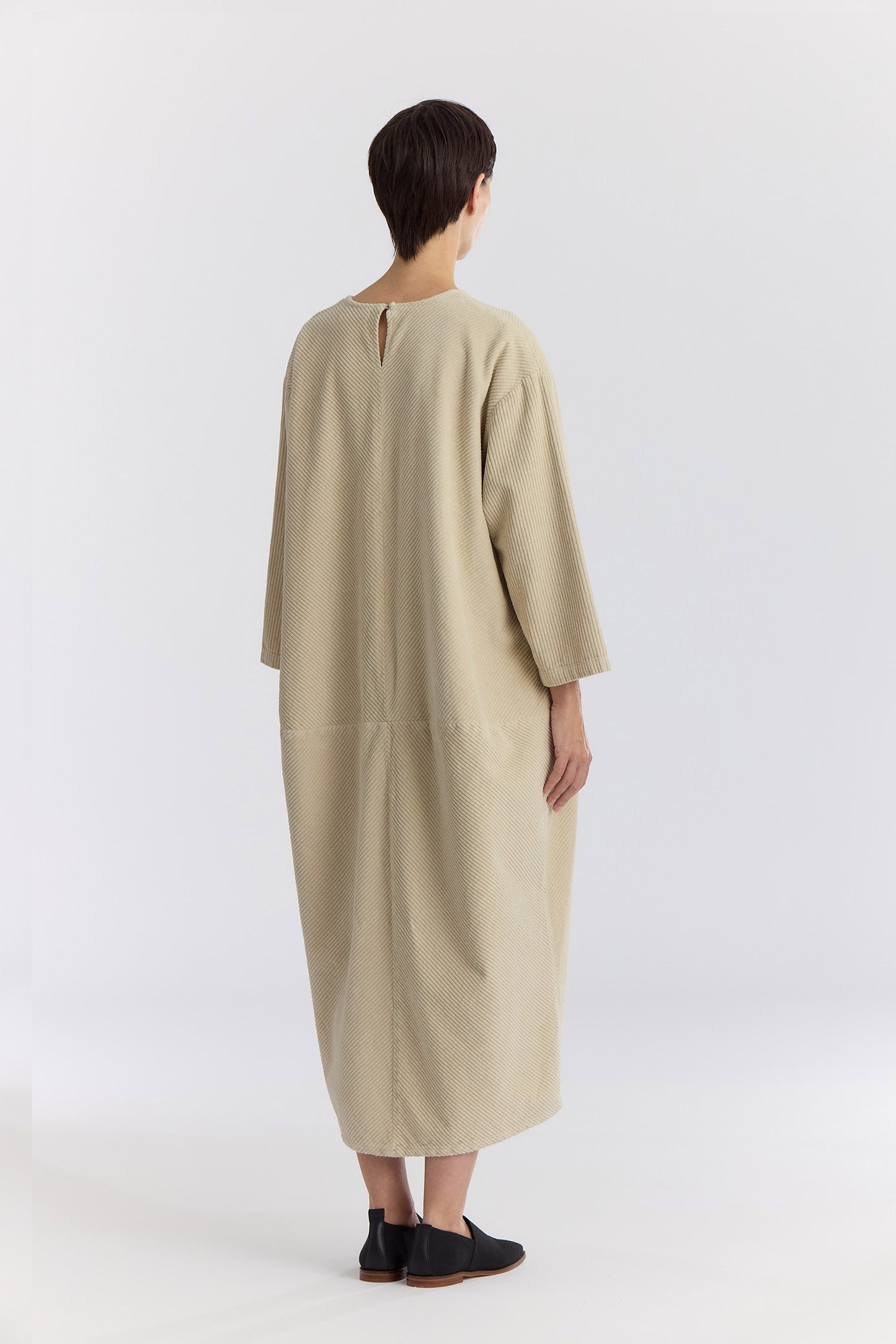 CORDUROY RADIANT DRESS  / IVORY