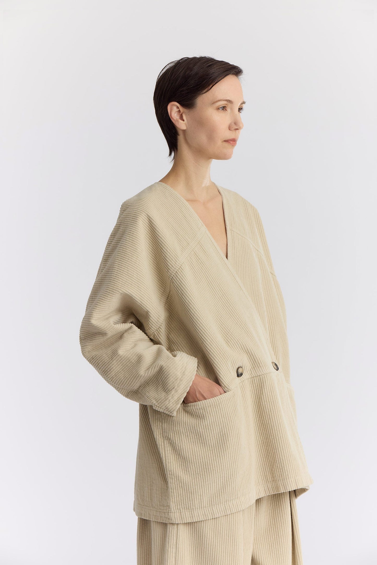 GEOMETRIC JACKET / IVORY