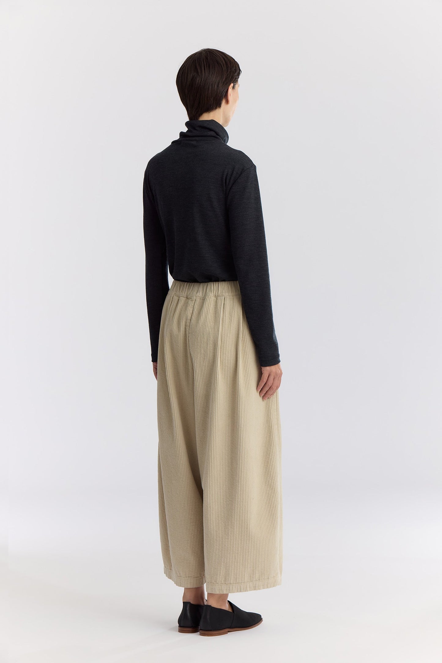 CORDUROY WIDE PANTS / IVORY