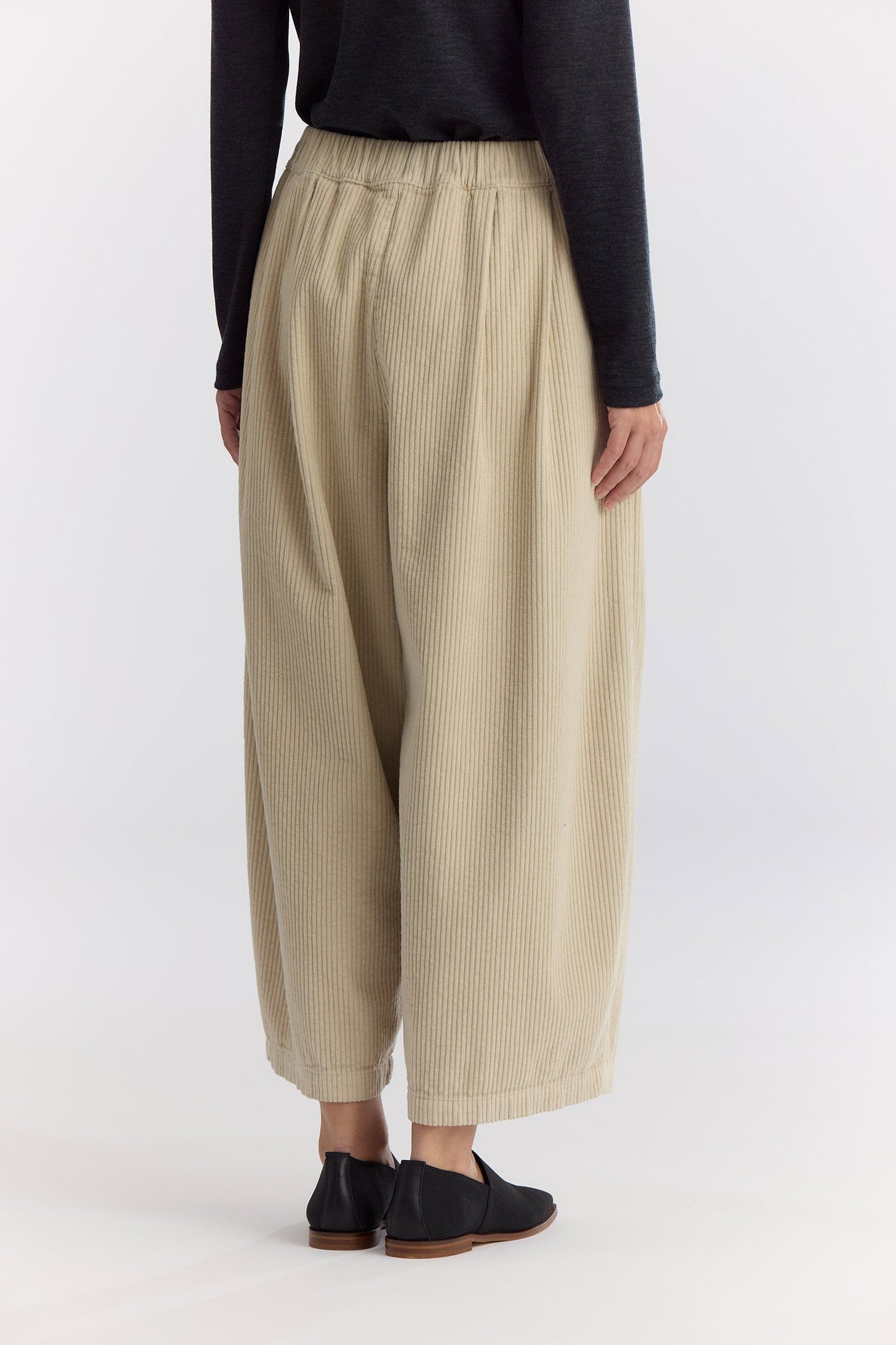 CORDUROY WIDE PANTS / IVORY