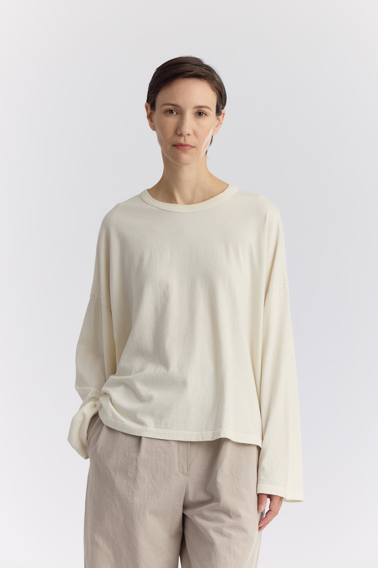 LOOSE L/S TEE / IVORY