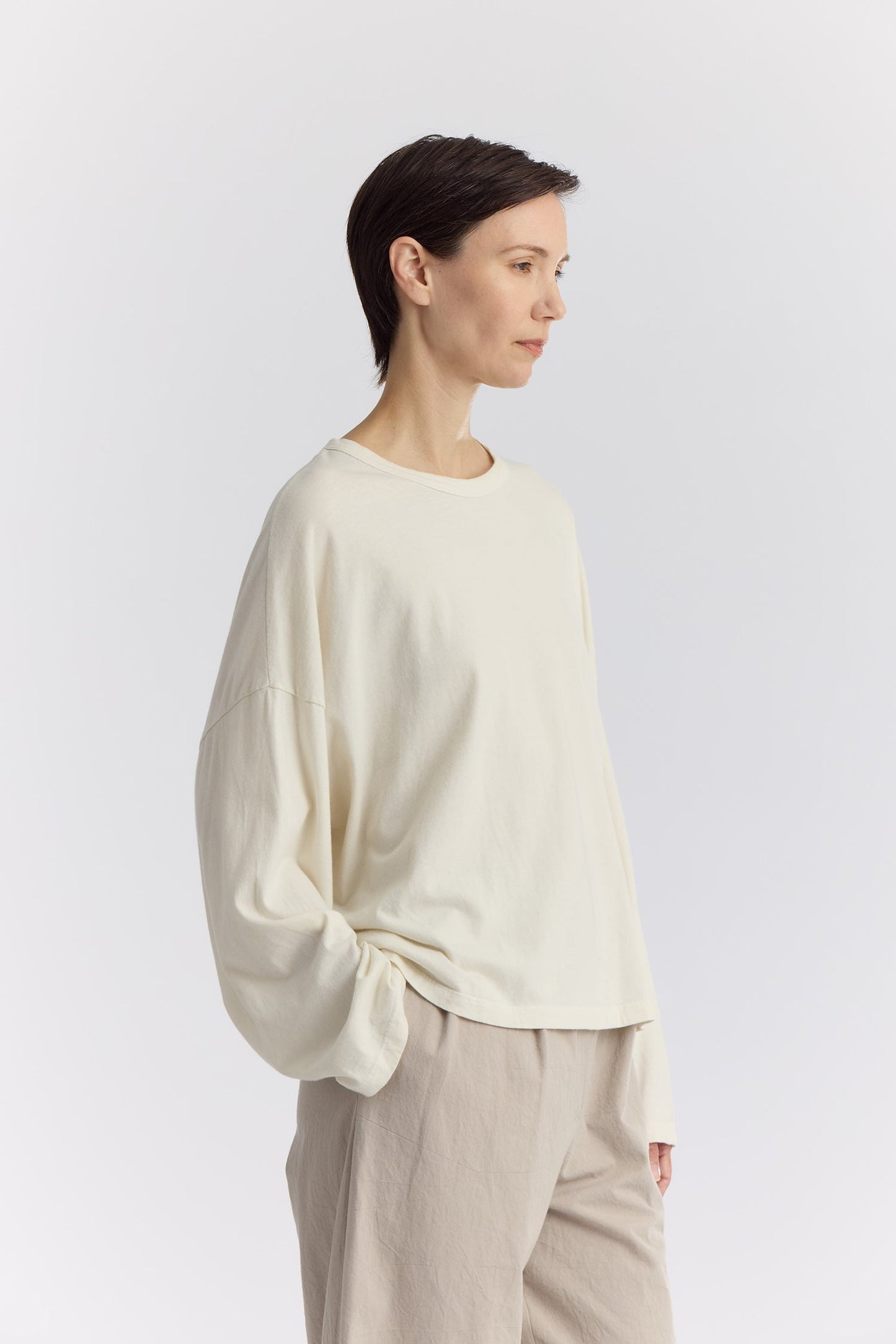 LOOSE L/S TEE / IVORY