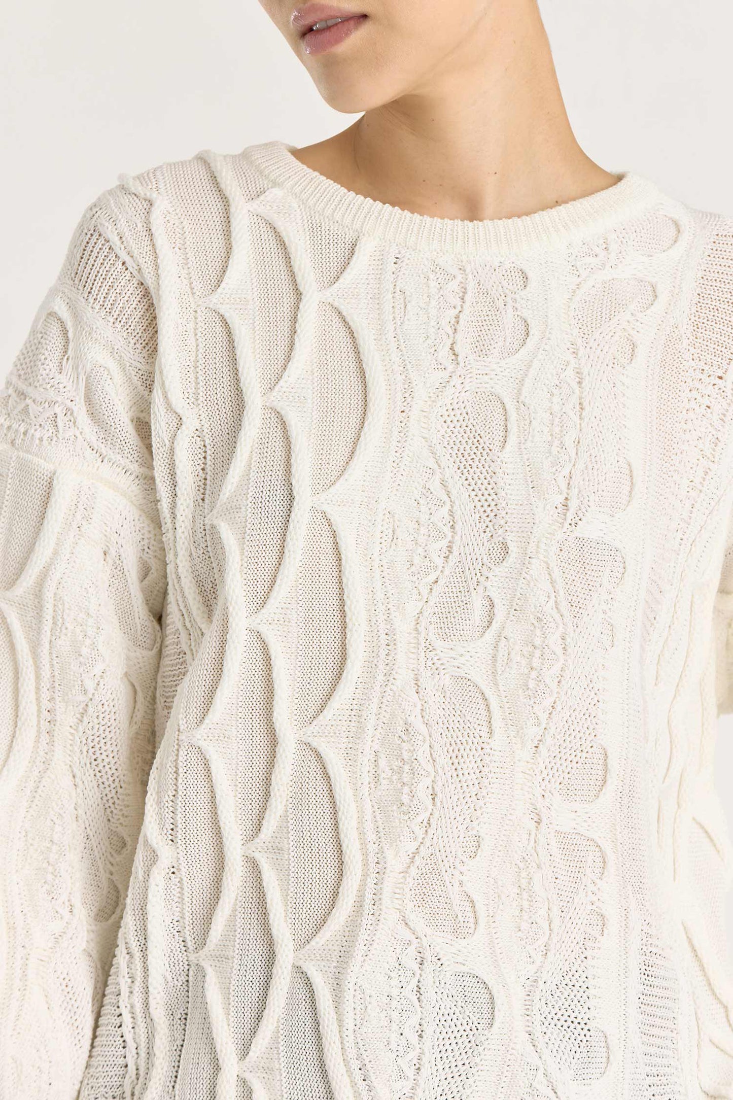 CABLE SUMMER KNIT / IVORY