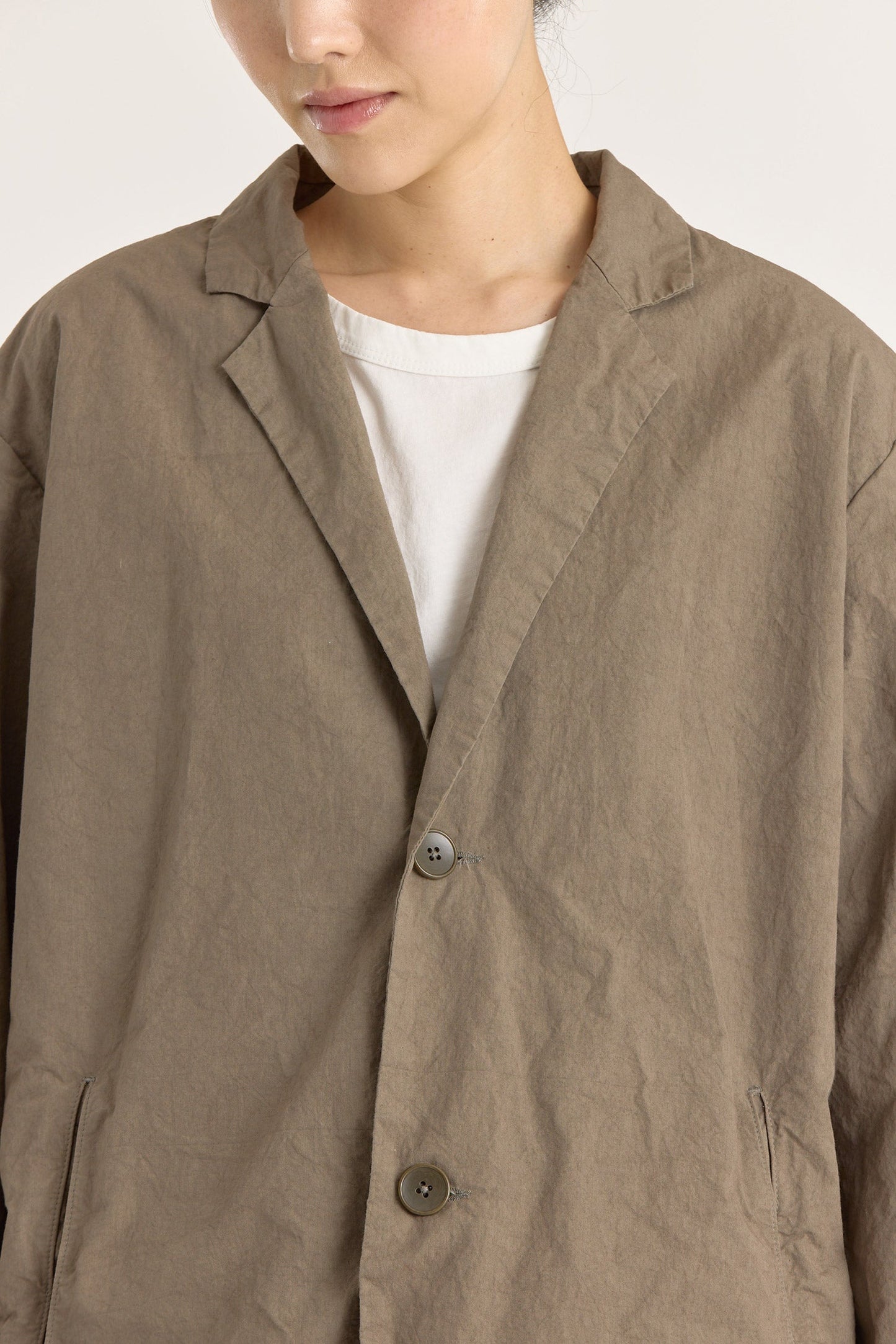 CRINKLED BLAZER / MUD