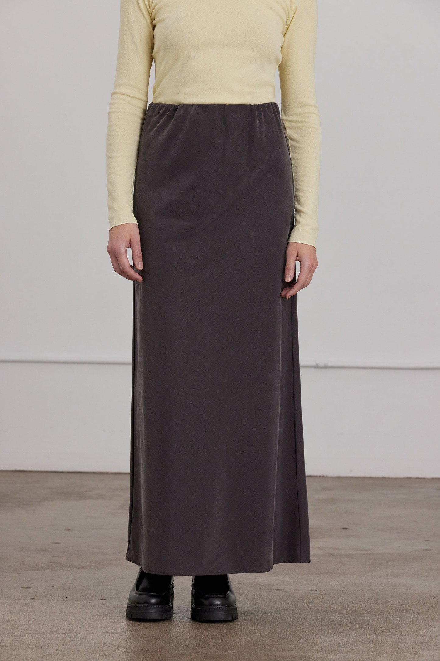 BIAS SKIRT / DK. PLUM