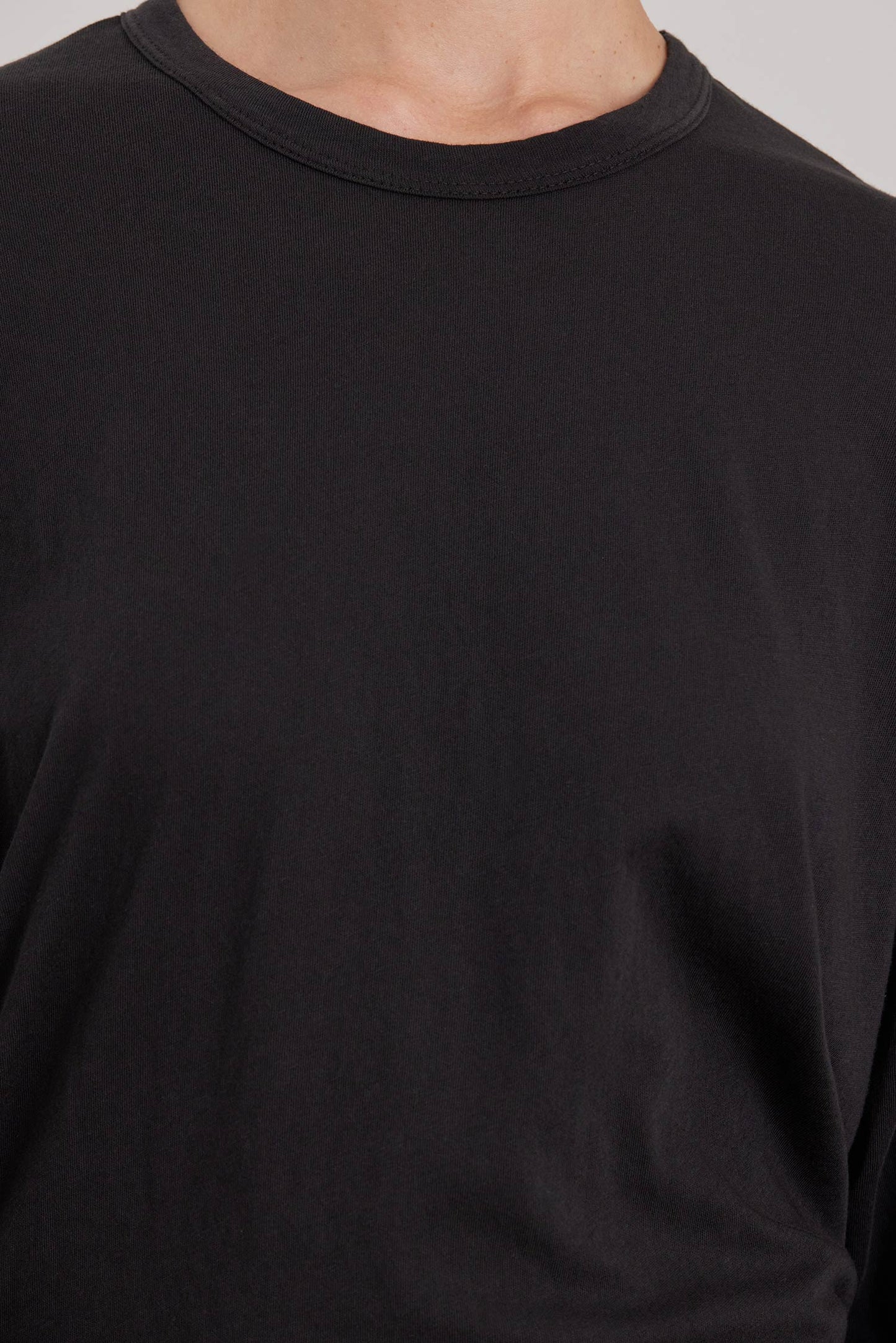 ORGANIC COTTON LOOSE FIT LONG SLEEVE / BLACK