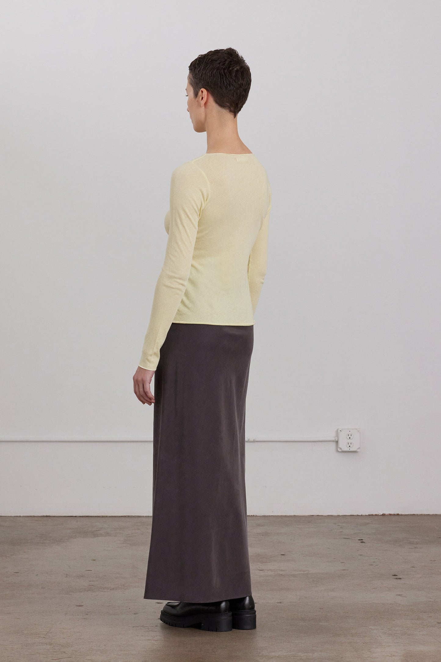 BIAS SKIRT / DK. PLUM