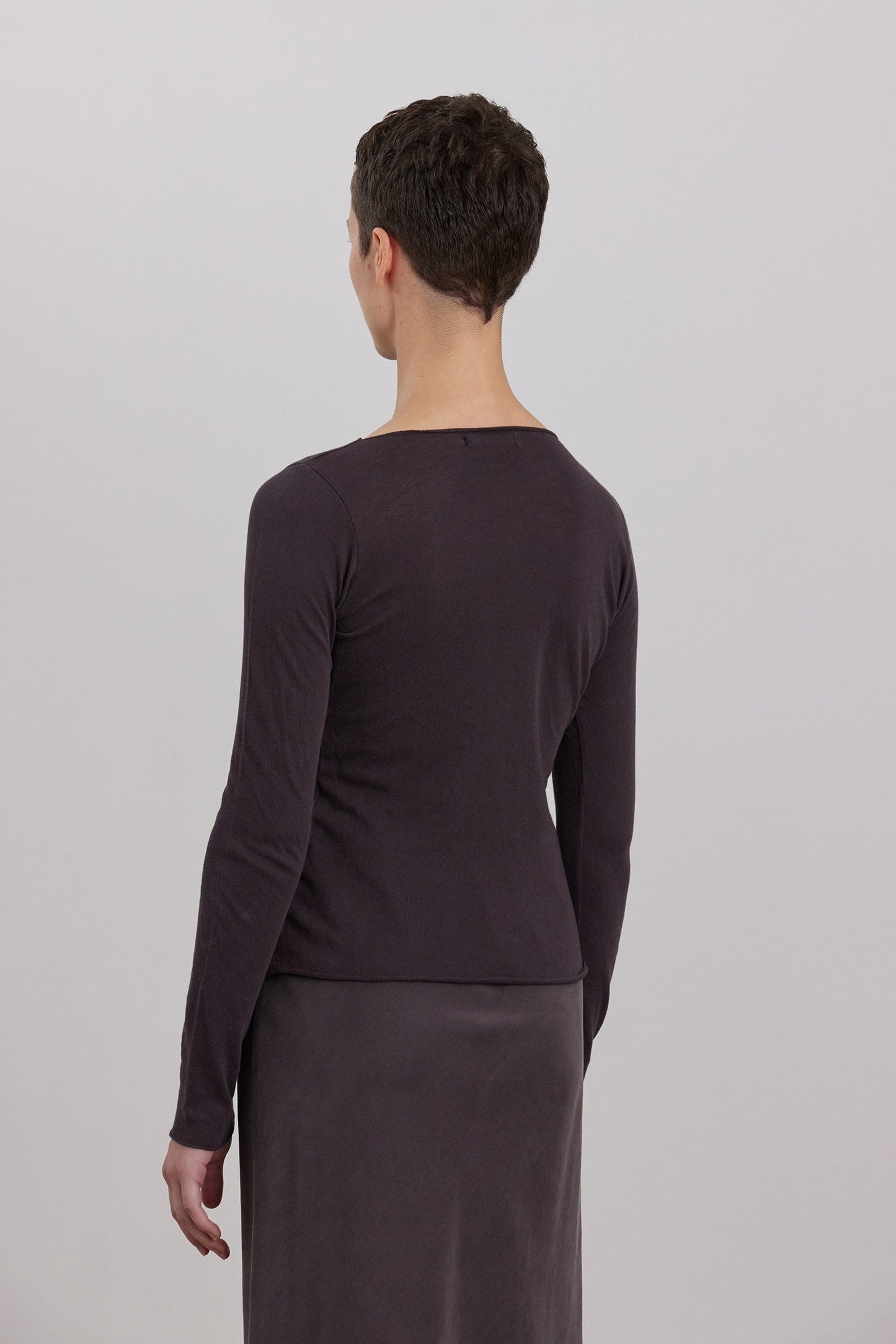 BOAT NECK LONG SLEEVE / DK. PLUM