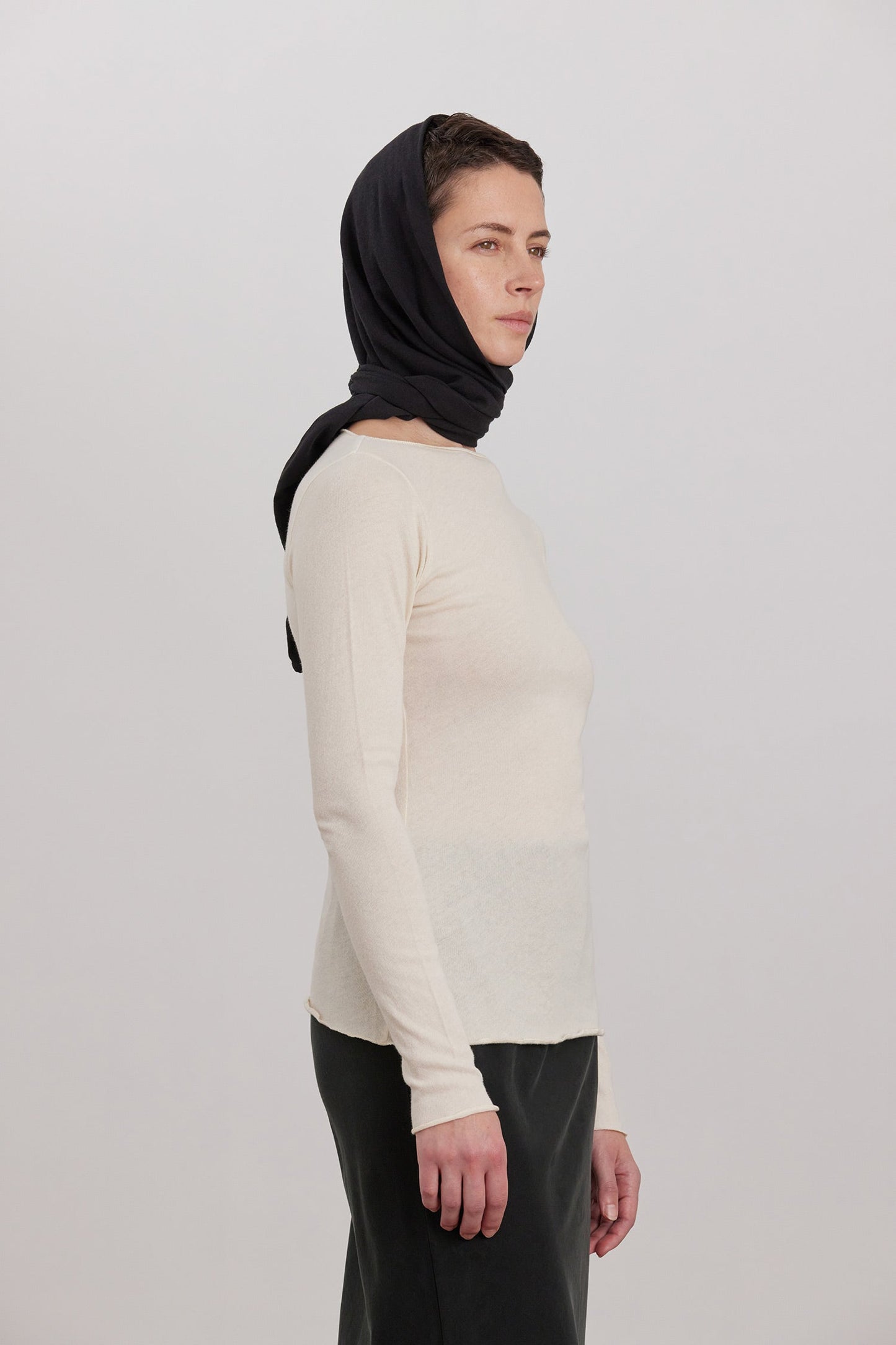 BOAT NECK LONG SLEEVE / NATURAL