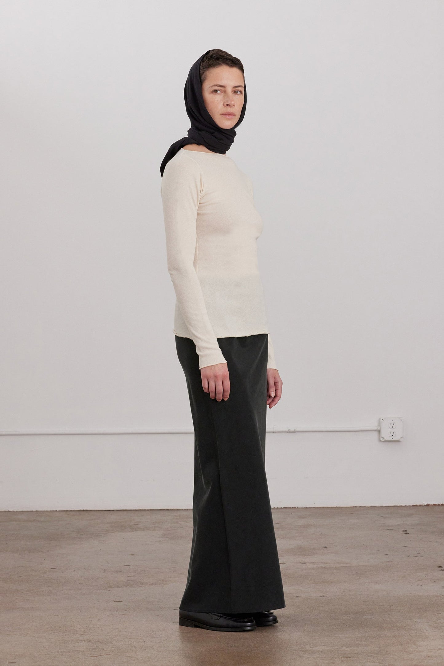 BOAT NECK LONG SLEEVE / NATURAL