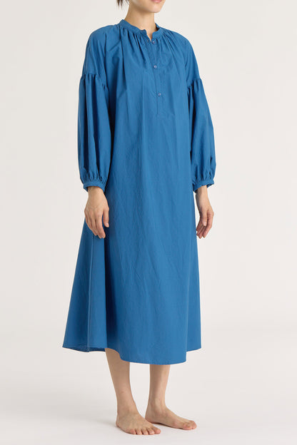 BALLOON SLEEVE DRESS / BLUE