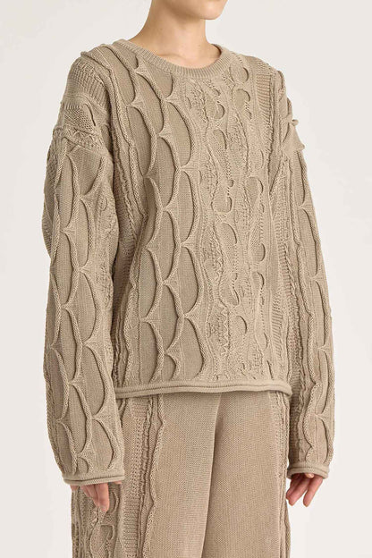 CABLE SUMMER KNIT / TAUPE