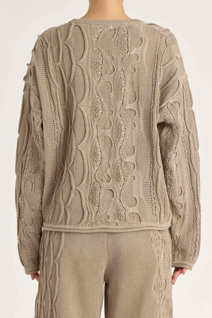 CABLE SUMMER KNIT / TAUPE
