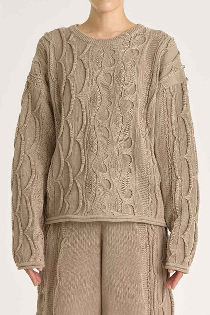 CABLE SUMMER KNIT / TAUPE