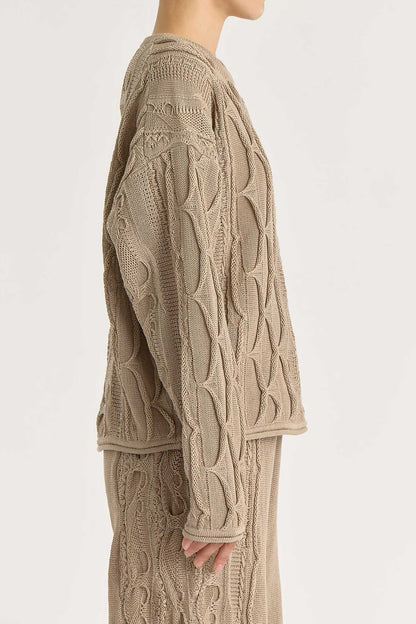 CABLE SUMMER KNIT / TAUPE