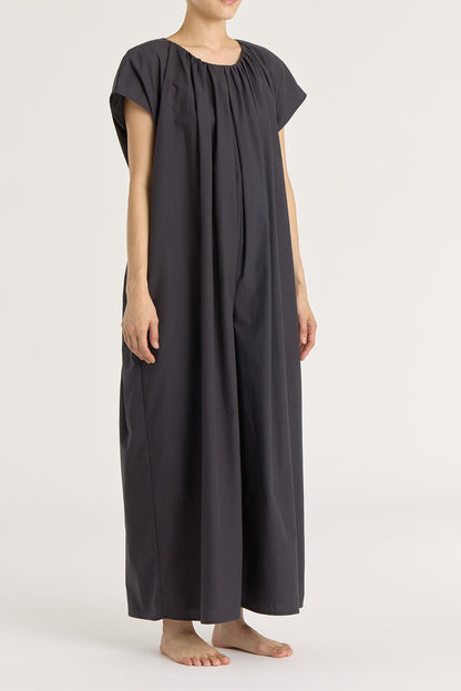 SHIRRED JUMPSUITS / BLACK