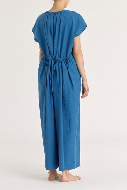 SHIRRED JUMPSUITS / BLUE