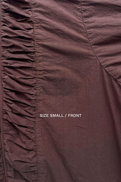 RUFFLED DRESS / CACAO / CK-FRD06