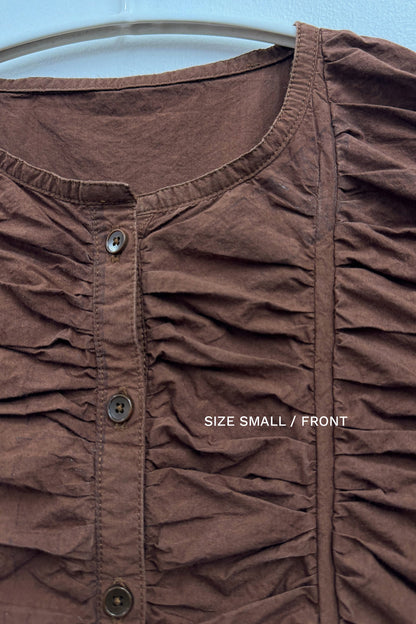 RUFFLED DRESS / CACAO / CK-FRD06