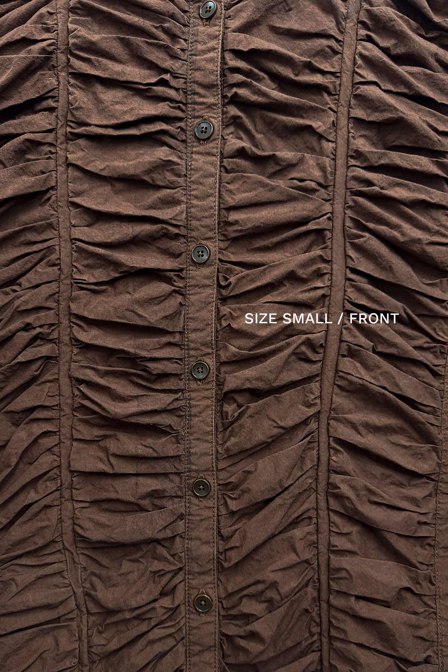 RUFFLED DRESS / CACAO / CK-FRD06