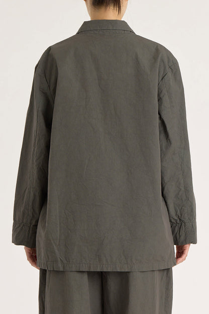CRINKLED BLAZER / DK. GREY