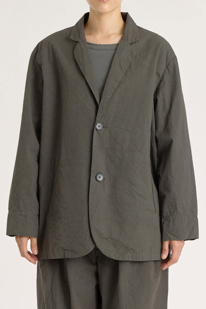 CRINKLED BLAZER / DK. GREY