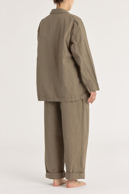 CRINKLED BLAZER / MUD