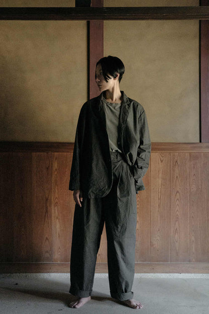CRINKLED BLAZER / DK. GREY