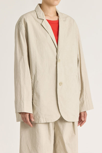 CRINKLED BLAZER / STONE