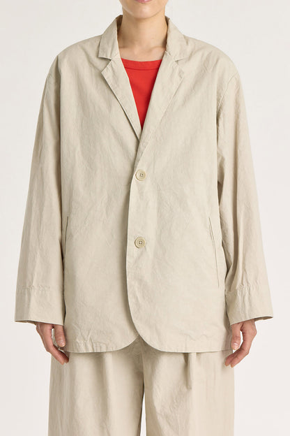 CRINKLED BLAZER / STONE
