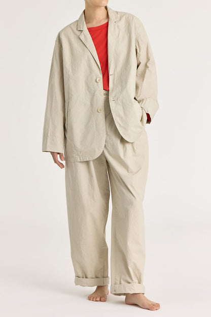 CRINKLED BLAZER / STONE