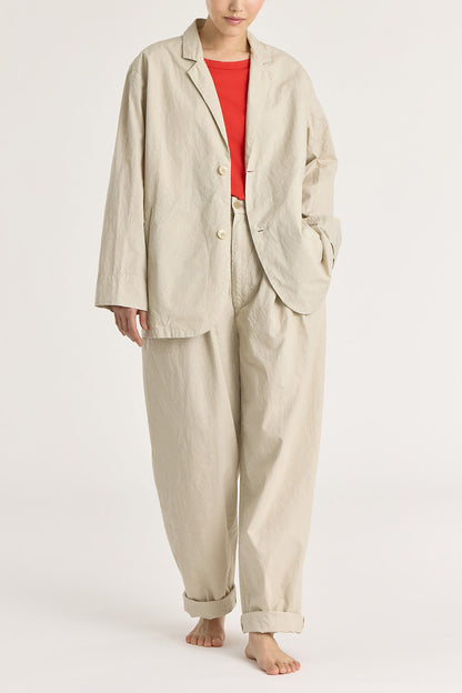 CRINKLED BLAZER / STONE