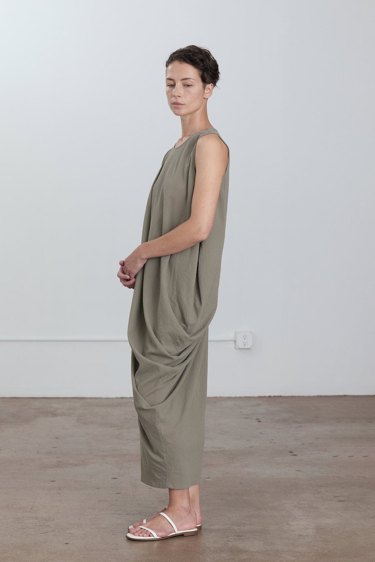 GREEK COLUMN DRESS / CEMENT