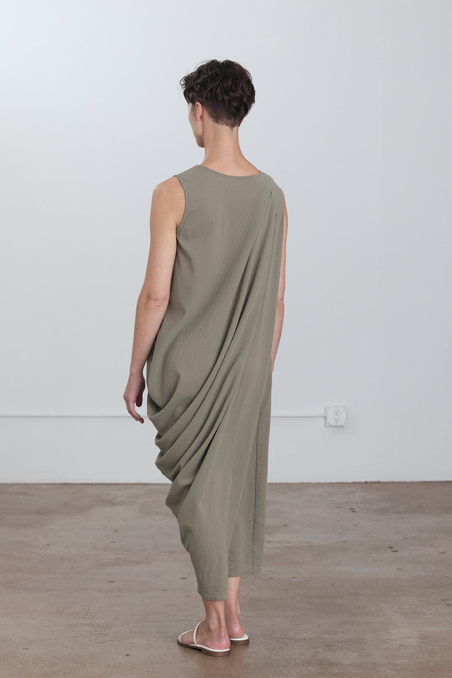 GREEK COLUMN DRESS / CEMENT